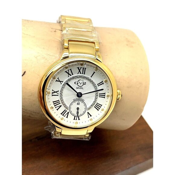 GV2 Gevril Women's Watch 12202B Rome Swiss Quartz Limited Edition Gold 3… - Picture 11 of 14
